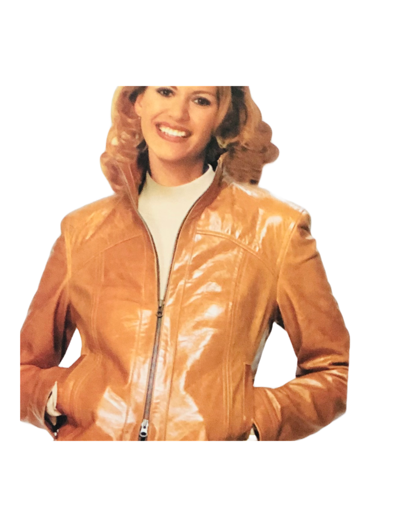 Brown leather jacket _ gem