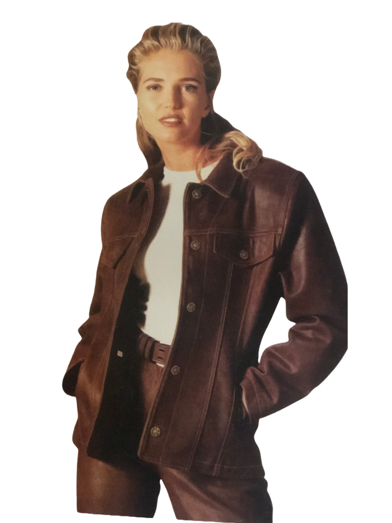 Woman Real Brown Snuff Lambskin Leather Jacket